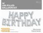 Preview: Schriftzug Happy Birthday silber luftgefüllt